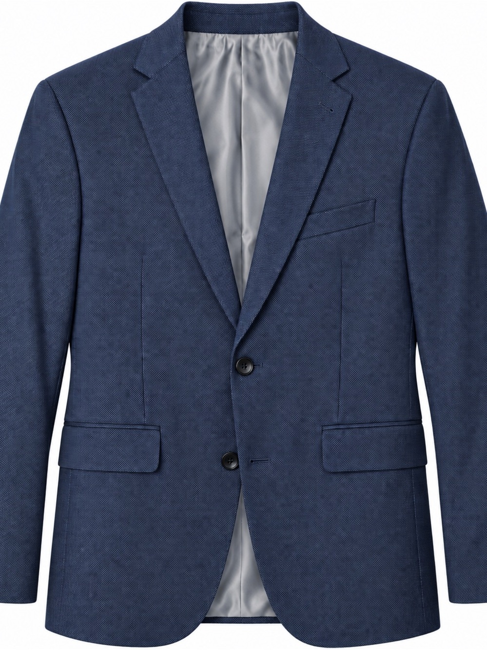 Zara Mens Navy Blue Two-Button Sport Coat Blazer